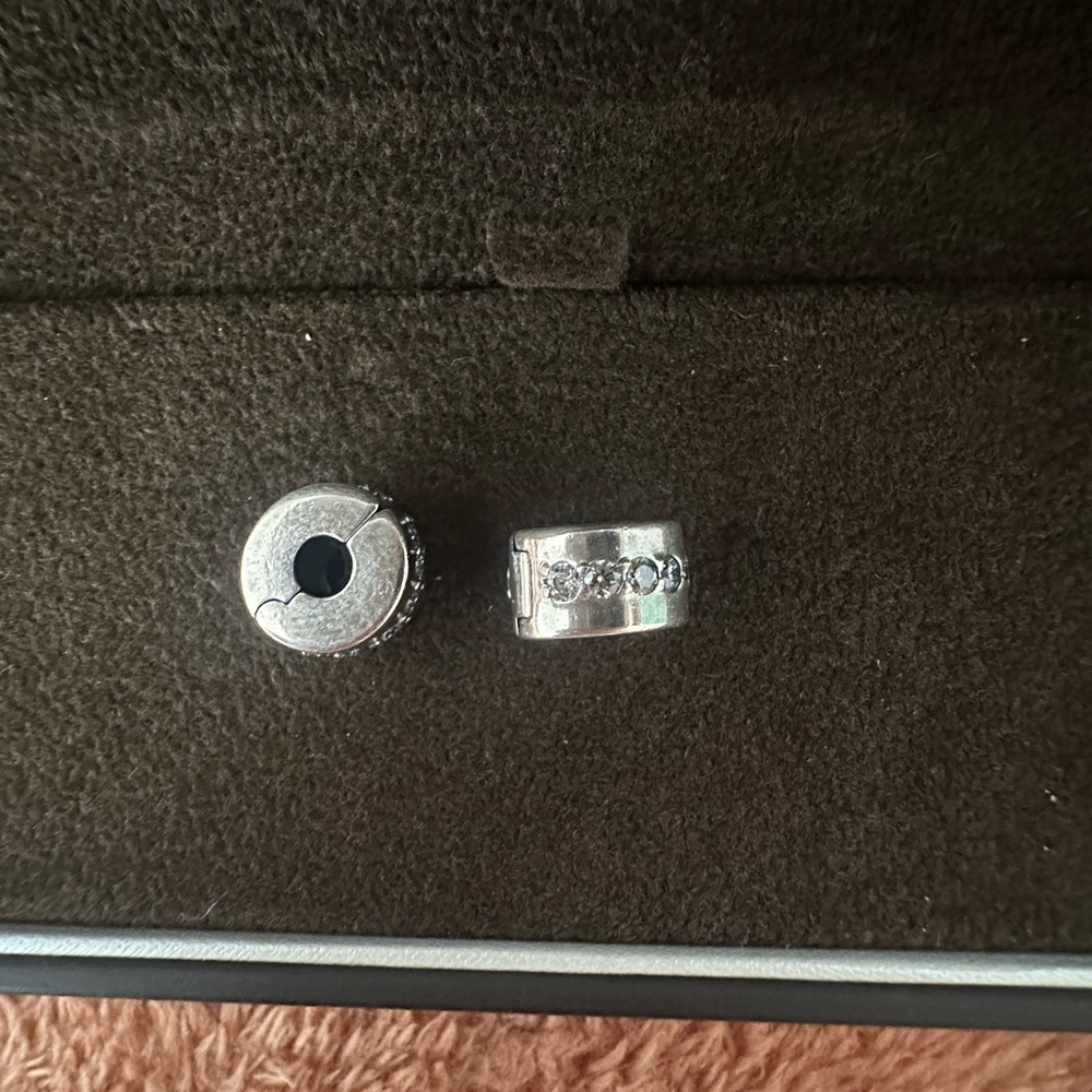 Pandora Silver Charm with Sparkling Accents